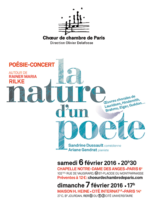 Poésie-concert autour de Rilke, février 2016